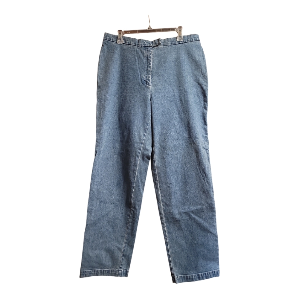 Lauren Jeans Co jeans Newport medium indigo 16W straight leg casual stretch
